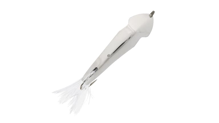 Luhr-Jensen Pet Spoon 4984-017-0013 Chrome w/ White Feather