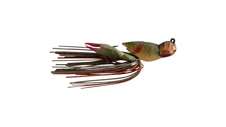 LiveTarget Hollow Body Craw Jig, Brown/Red