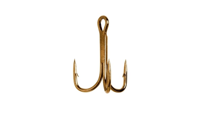 Eagle Claw 2x Long Shank Offset Hook, Bronze, Size: 1