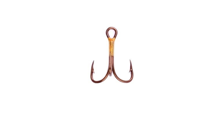 Eagle Claw 2x Treble Regular Shank Curved Point Hook Bronze 2