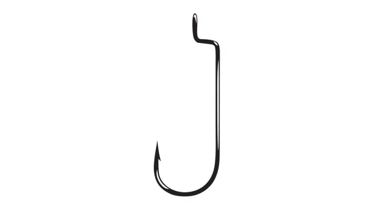Gamakatsu Offset Round Bend Worm Hooks Black / 1/0 Hook