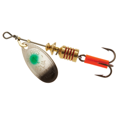 mepps Aglia Series B2 HPC Fishing Lure, Spinner, Hot Chartreuse/Pink Lure