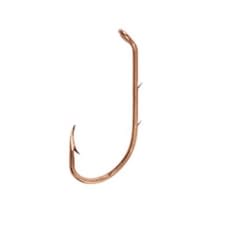 Eagle Claw Bronze 2X Treble Fishing Hooks Size 2, Pack of 5, 374A-2