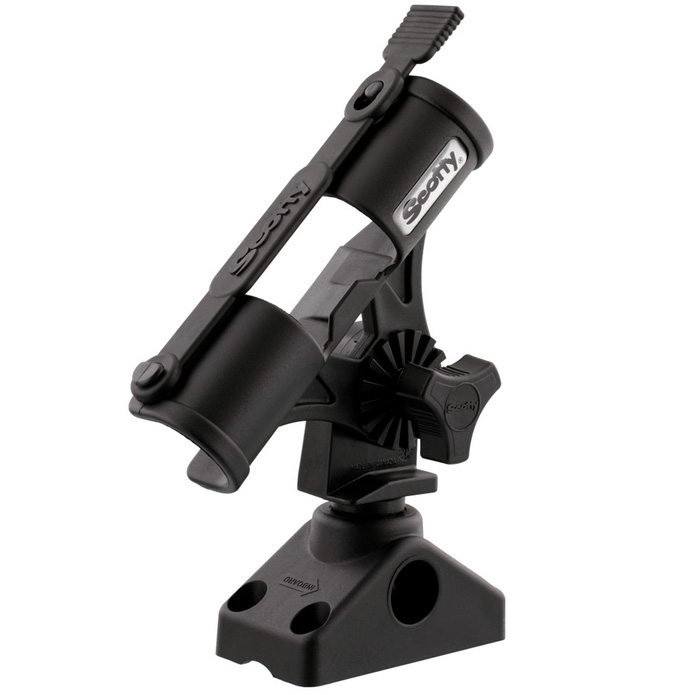 311-BK Black Cup Holder with Bulkhead Gunnel Mount and Rod Holder Post  Mount - Scotty Fishing