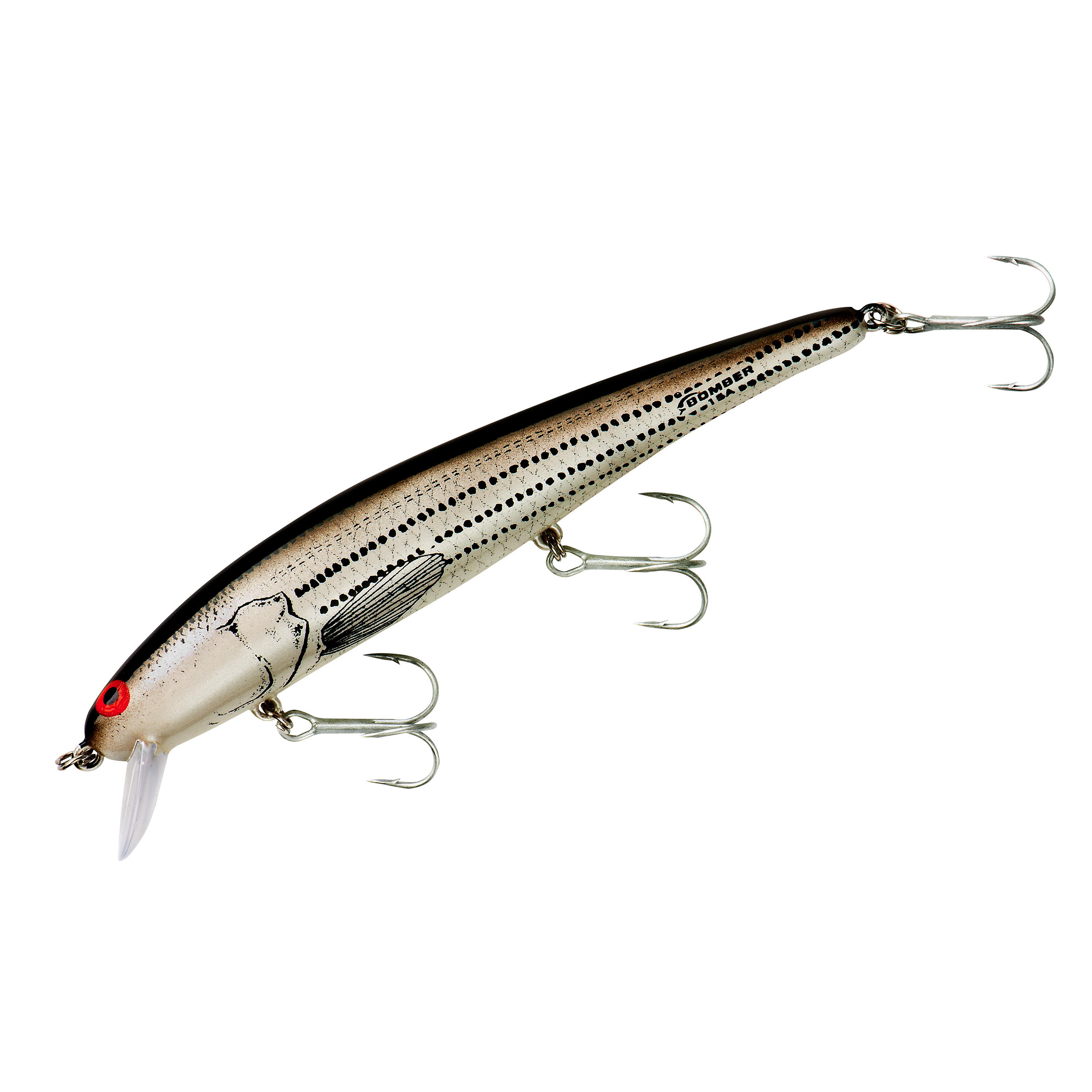 Bomber Model Long a 14a Crankbait B14AXSI Silver Flash Black Back Fishing  Lure for sale online