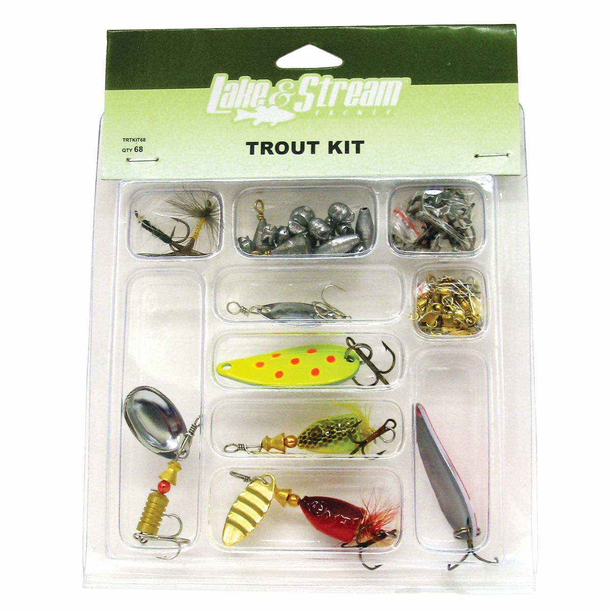 Eagle Claw Western Trout Tackle Kit, 59 Piece 