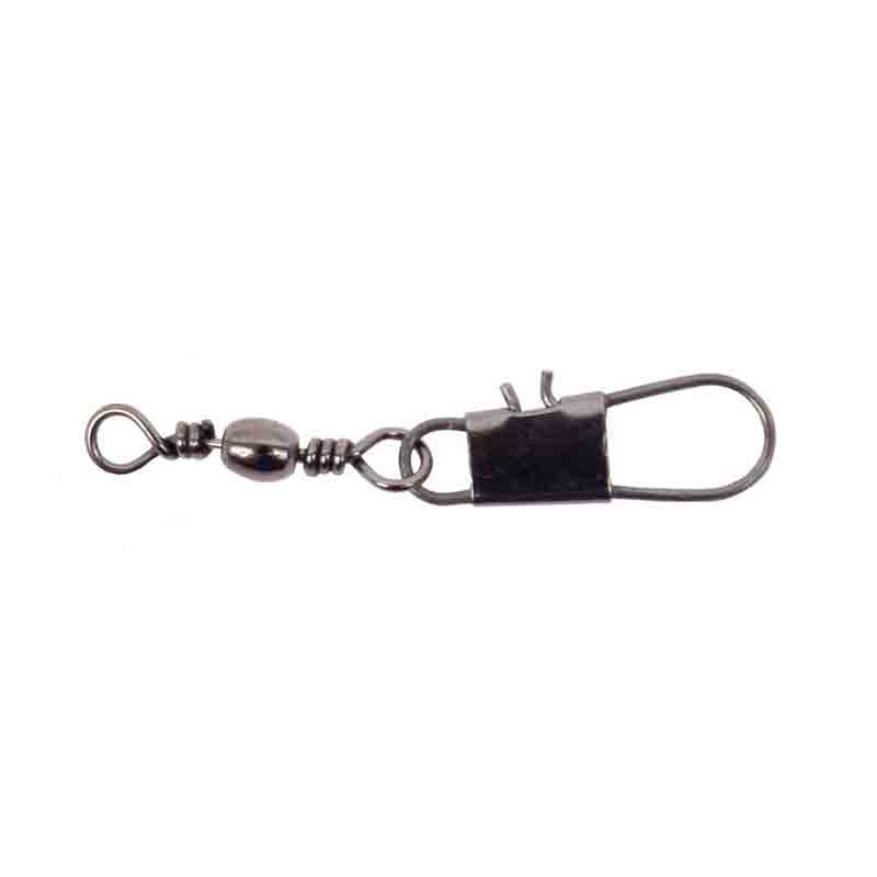 Eagle Claw Black Barrel Swivel with Safety Snap - 5